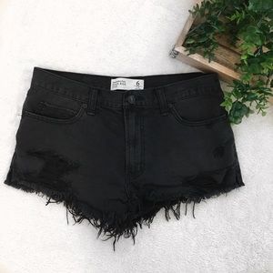 Abercrombie & Fitch High Rise Distressed Shorts